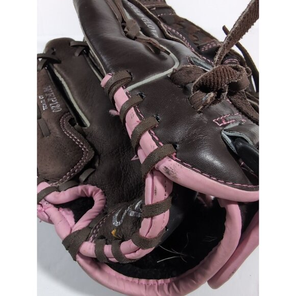 Rawlings WFP120 Fastpitch Softball Glove 12 Inch LHT Brown w/ Pink Trim Leather - Picture 8 of 8